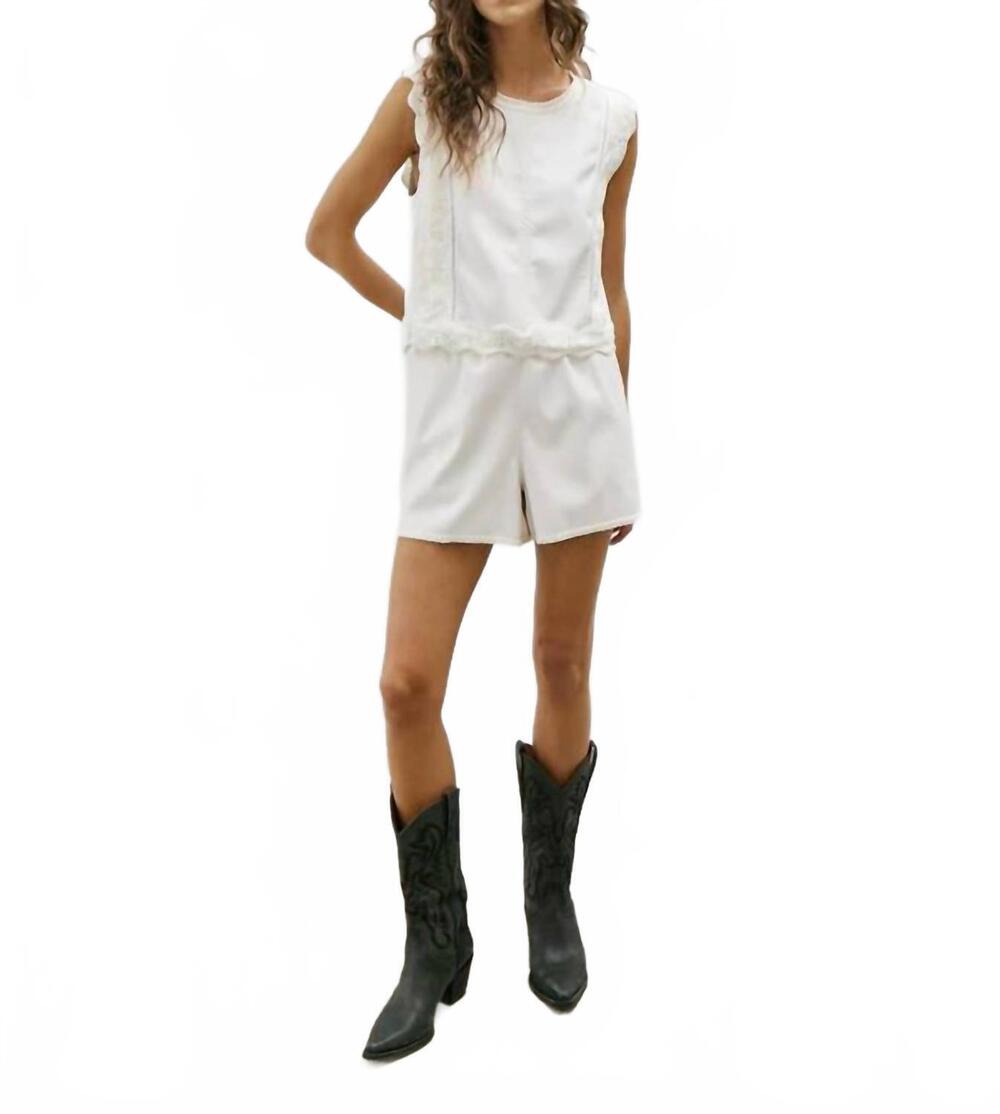 NEW MELISSA NEPTON attie top in off-white